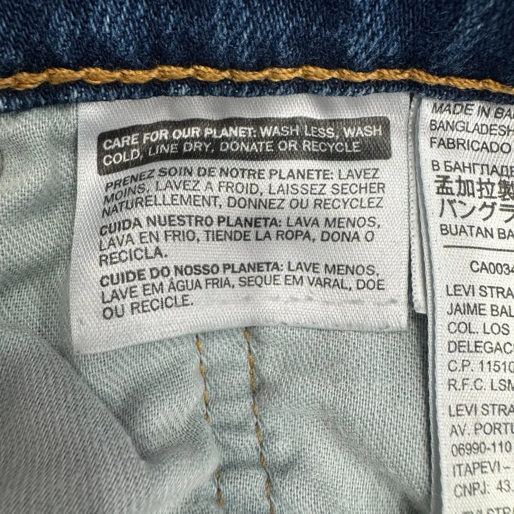 LEVI'S 513 SLIM STRAIGHT STRETCH JEANS MEDIUM BLUE WASH - EMGEE 38X30